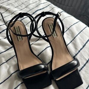 River Island Black Ankle Strap Heels